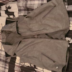 Gray windbreaker vest